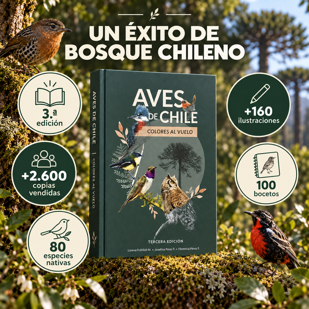 Libro Aves de Chile: Colores al vuelo - Tercera edición
