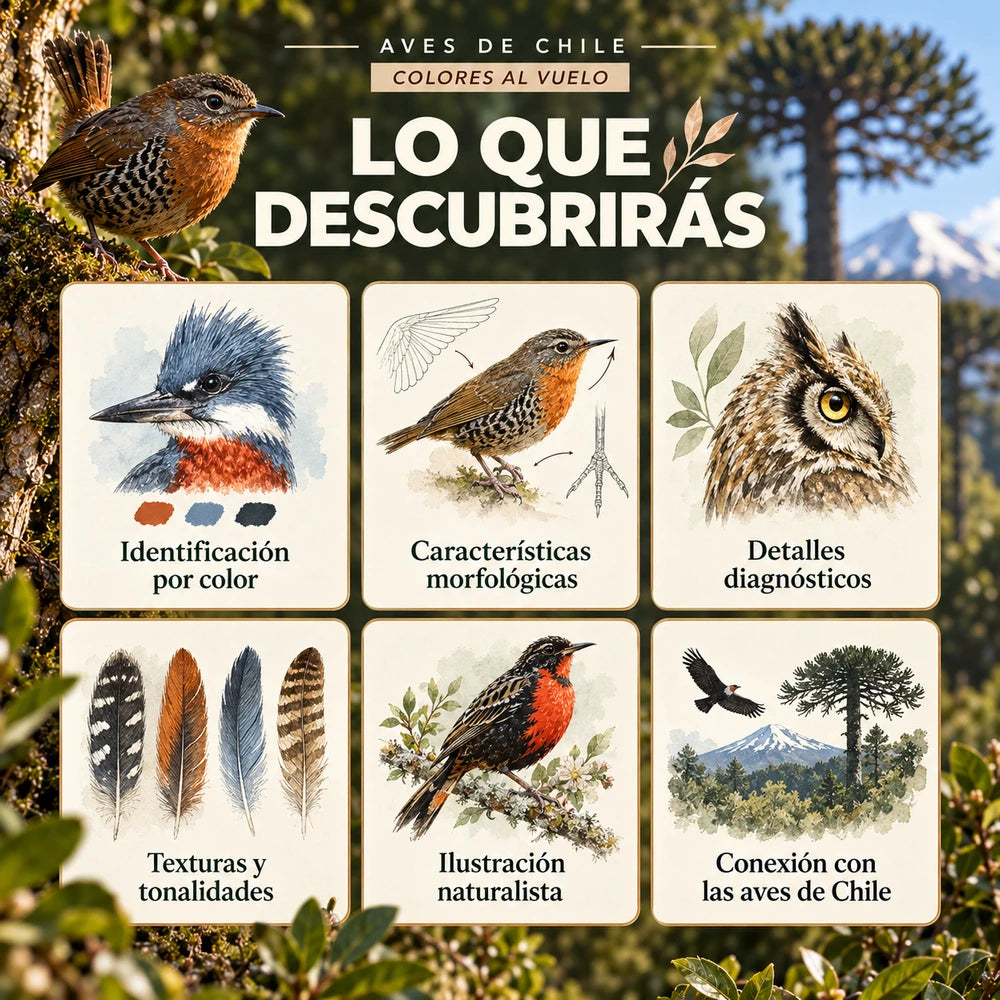 Libro Aves de Chile: Colores al vuelo - Tercera edición