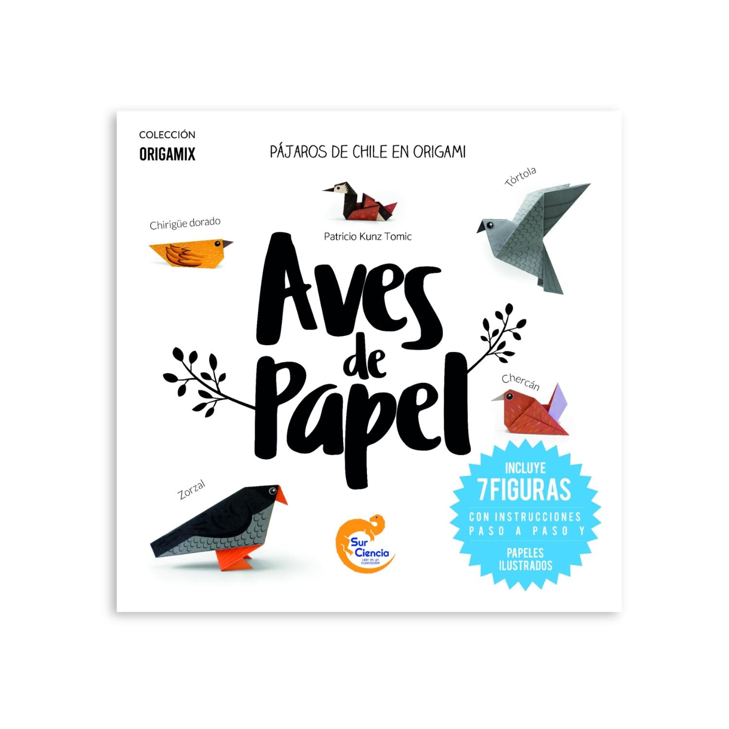 Aves de papel - 7 láminas ilustradas para origami