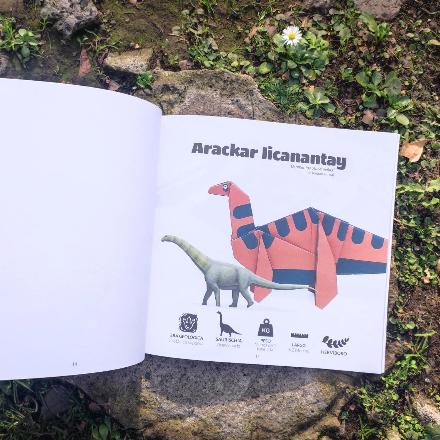 Dinosaurios chilenos en origami