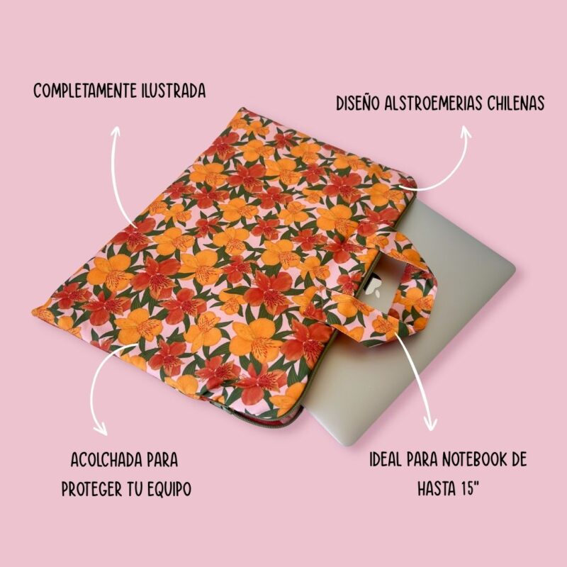 Funda notebook astromelias