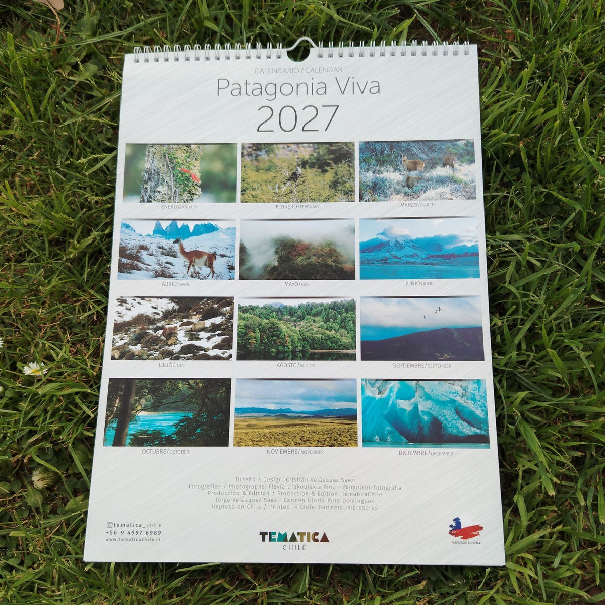 Calendario mural 2027 - Patagonia viva