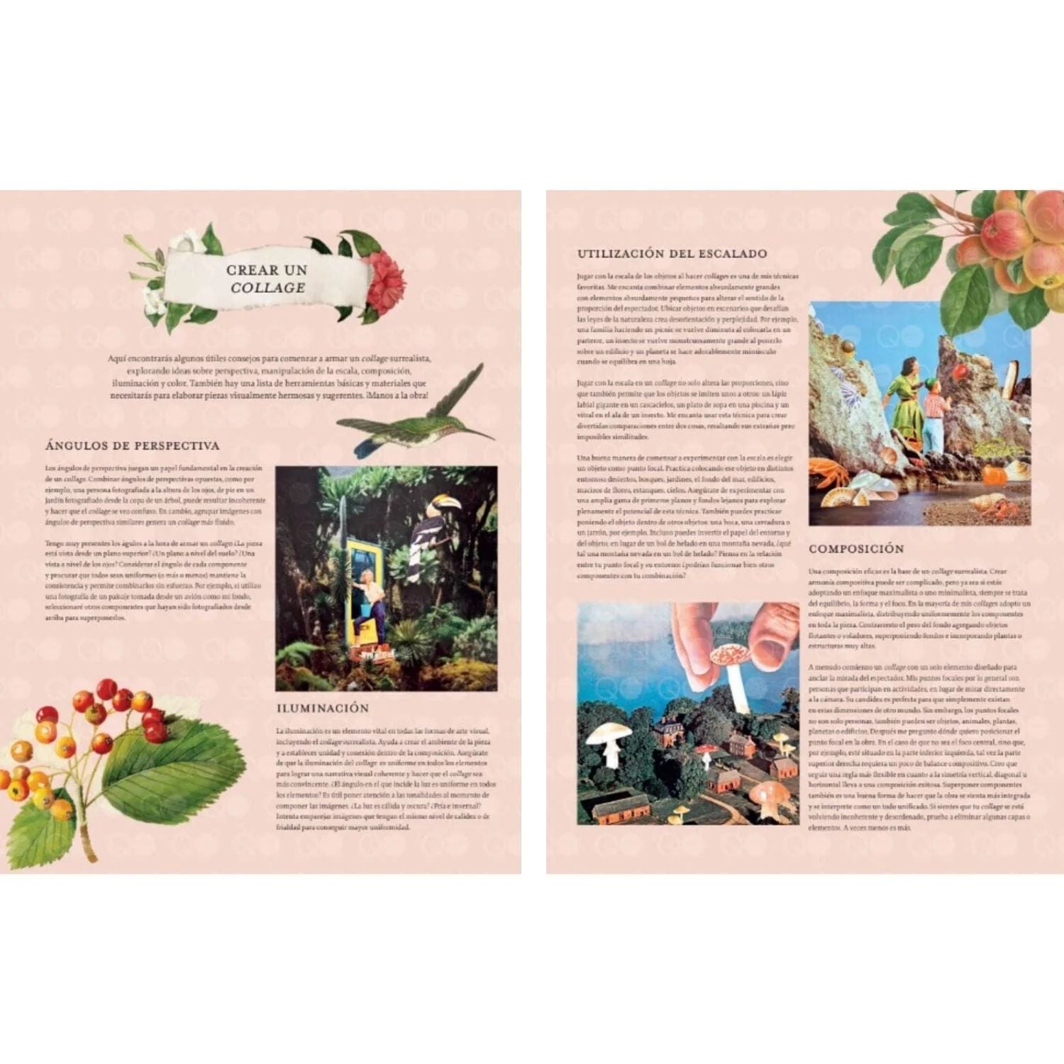 Recorta y crea collages botanicos