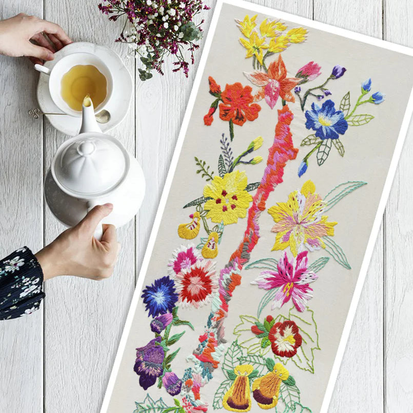 Mapa ilustrado - Y tu Campo de Flores Bordado (lámina)