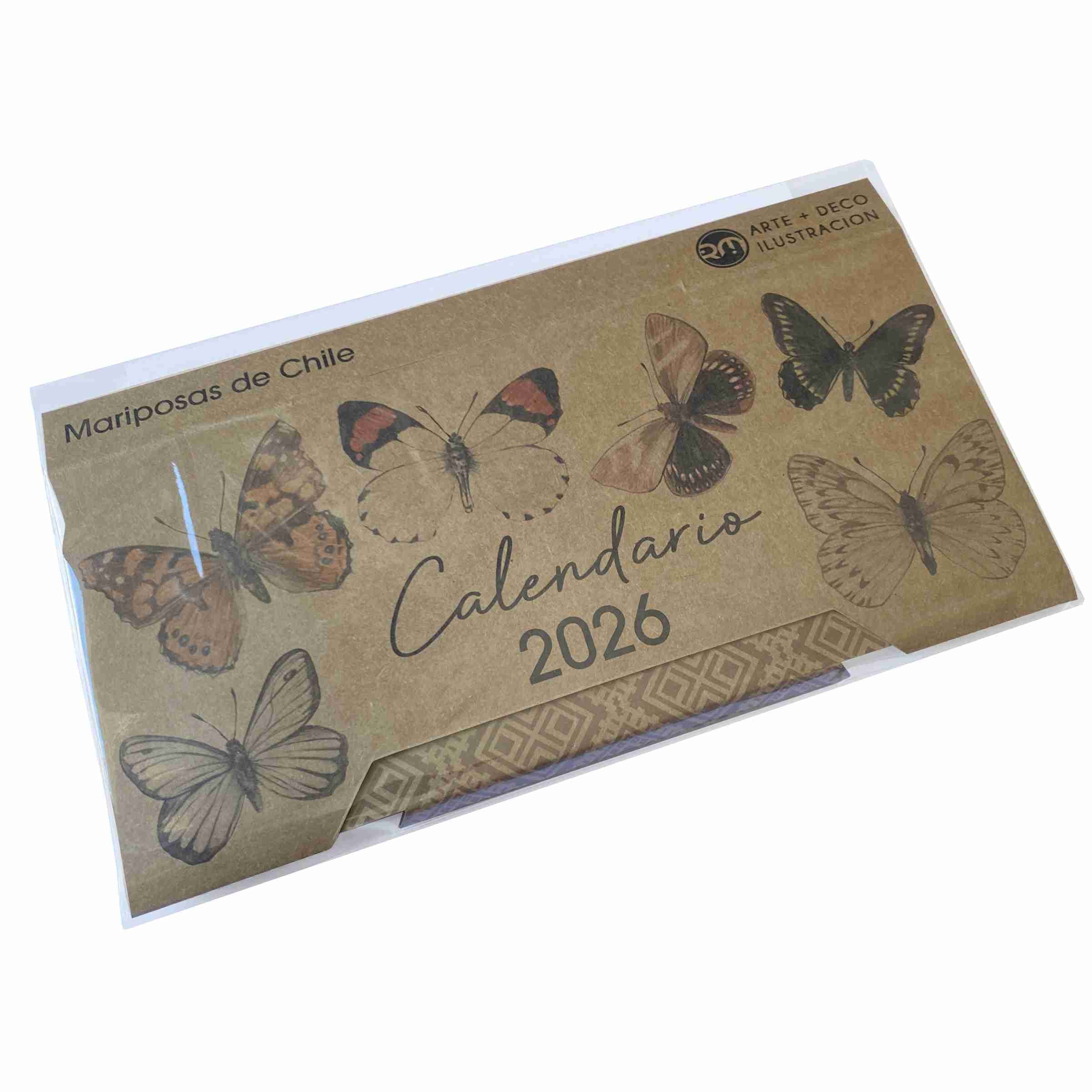 Calendario de escritorio 2026 - Mariposas de Chile