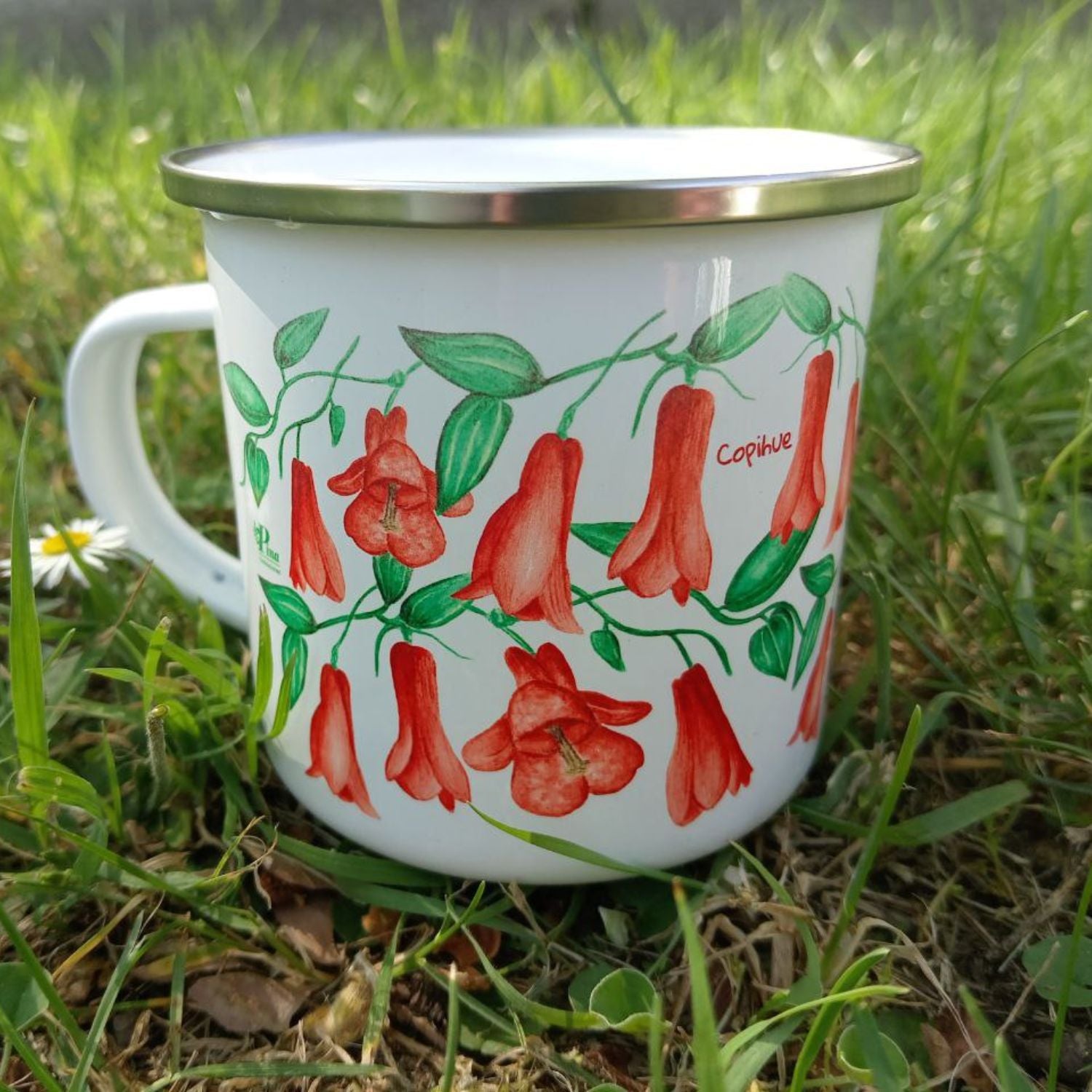 Tazón enlozado ilustrado